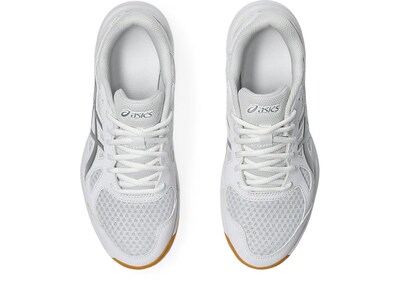 Foto 6 | Zapatillas De Voleibol Asics Upcourt 6 Para Mujer, Talla 7, Blanco/plateado - Venta Internacional.