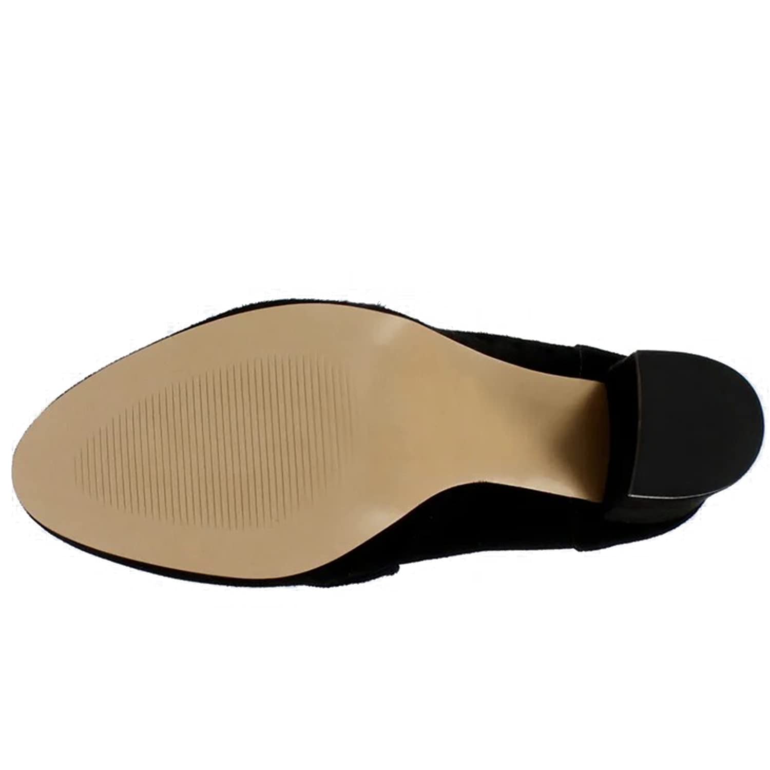 Foto 4 | Zapatos Moommo Para Mujer, Piel De Gamuza Negra, Tacón De 9 Cm - Venta Internacional.