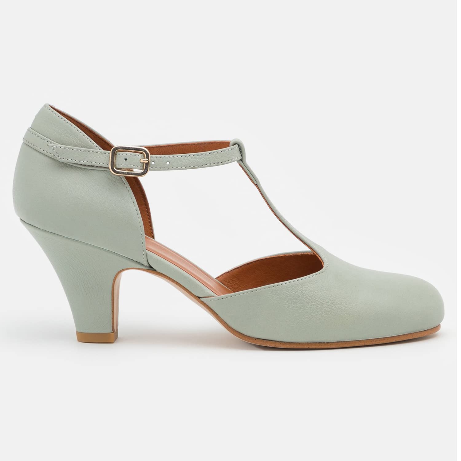 Foto 5 pulgar | Zapatos Moommo Mary Jane Grises Para Mujer, Tacón Bajo, 5 Cm - Venta Internacional.