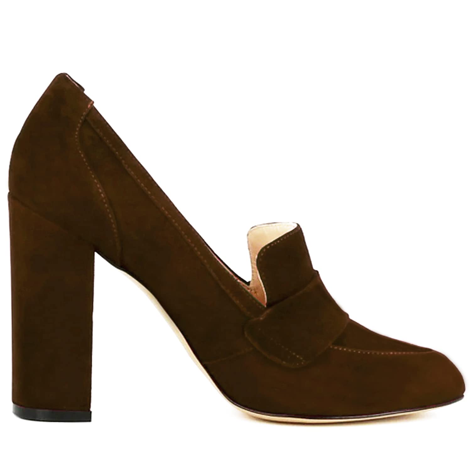 Foto 2 pulgar | Zapatos Moommo Clásicos De Oficina Para Mujer, Piel De Gamuza, Tacón De 9 Cm - Venta Internacional.