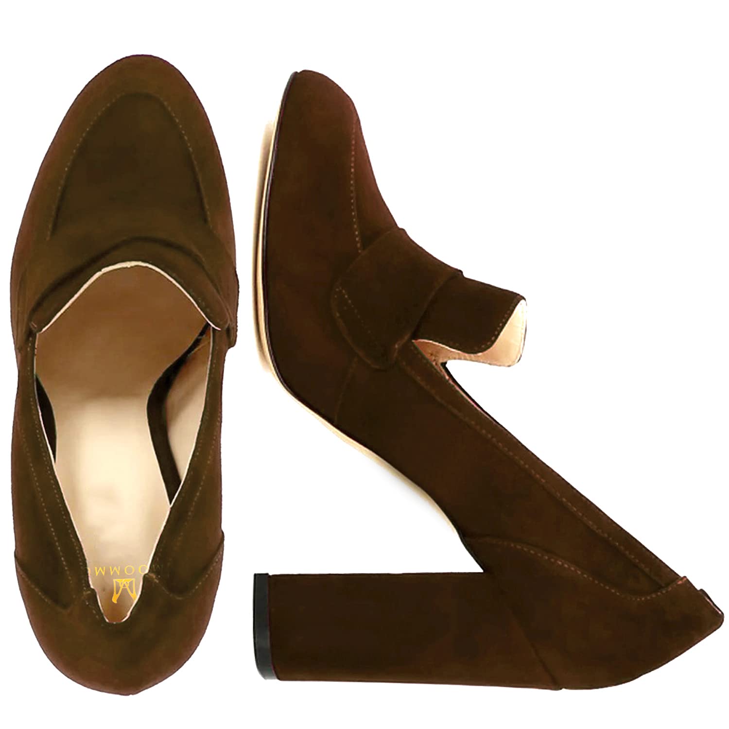 Foto 5 pulgar | Zapatos Moommo Clásicos De Oficina Para Mujer, Piel De Gamuza, Tacón De 9 Cm - Venta Internacional.