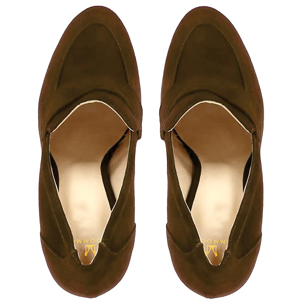 Foto 6 pulgar | Zapatos Moommo Clásicos De Oficina Para Mujer, Piel De Gamuza, Tacón De 9 Cm - Venta Internacional.