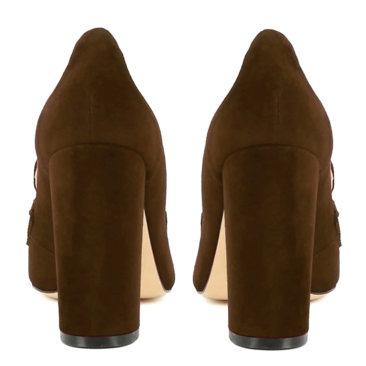 Foto 7 pulgar | Zapatos Moommo Clásicos De Oficina Para Mujer, Piel De Gamuza, Tacón De 9 Cm - Venta Internacional.