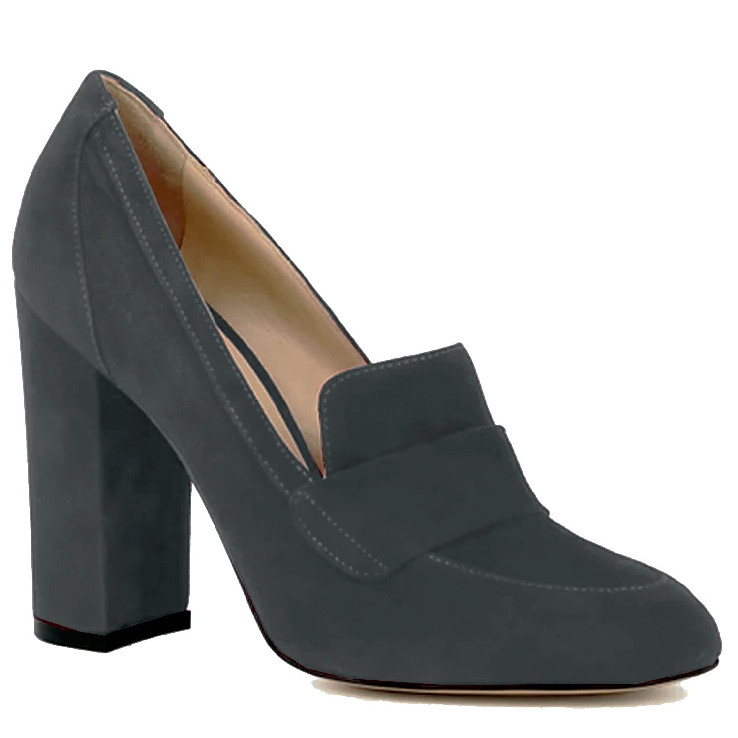 Foto 3 pulgar | Zapatos Moommo Para Mujer, Formales, De Negocios, Piel De Gamuza Gris - Venta Internacional.