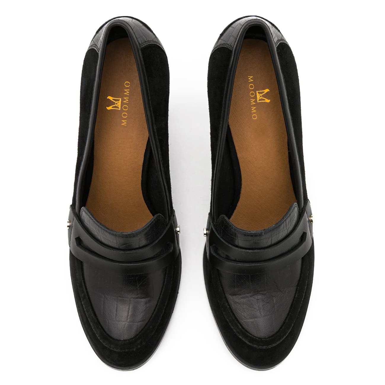 Foto 6 pulgar | Zapatos Moommo De Cocodrilo De Piel Negra Con Tacón De 9 Cm Para Mujer - Venta Internacional.