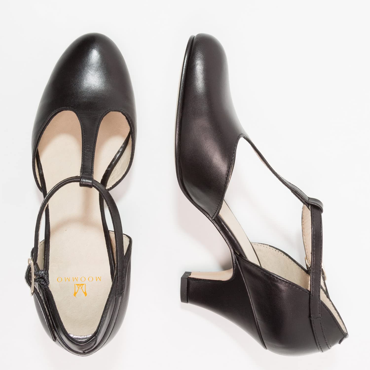 Foto 4 pulgar | Zapatos Moommo De Vestir Negros Para Mujer, Tacón Bajo De Gatito, 5 Cm - Venta Internacional.