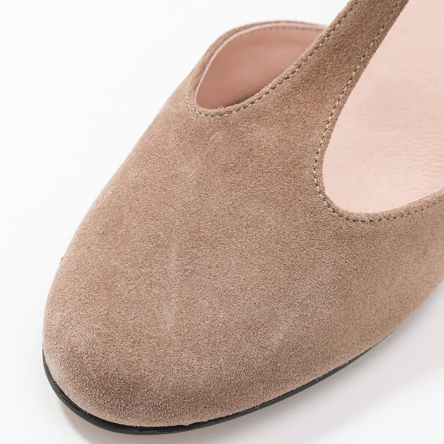 Foto 5 pulgar | Zapatos Moommo Con Tacón De Gatito Mary Jane, Zapatos De Tacón De Gamuza Marrón Para Mujer - Venta Internacional.