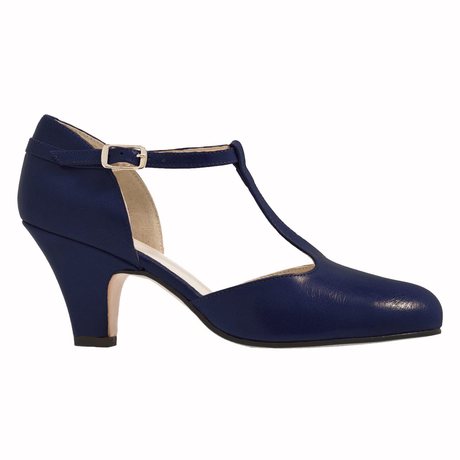 Foto 5 pulgar | Zapatos Moommo Con Tacón De Gatito Mary Jane, Zapatos De Tacón Azul Marino, Gamuza 7 - Venta Internacional.
