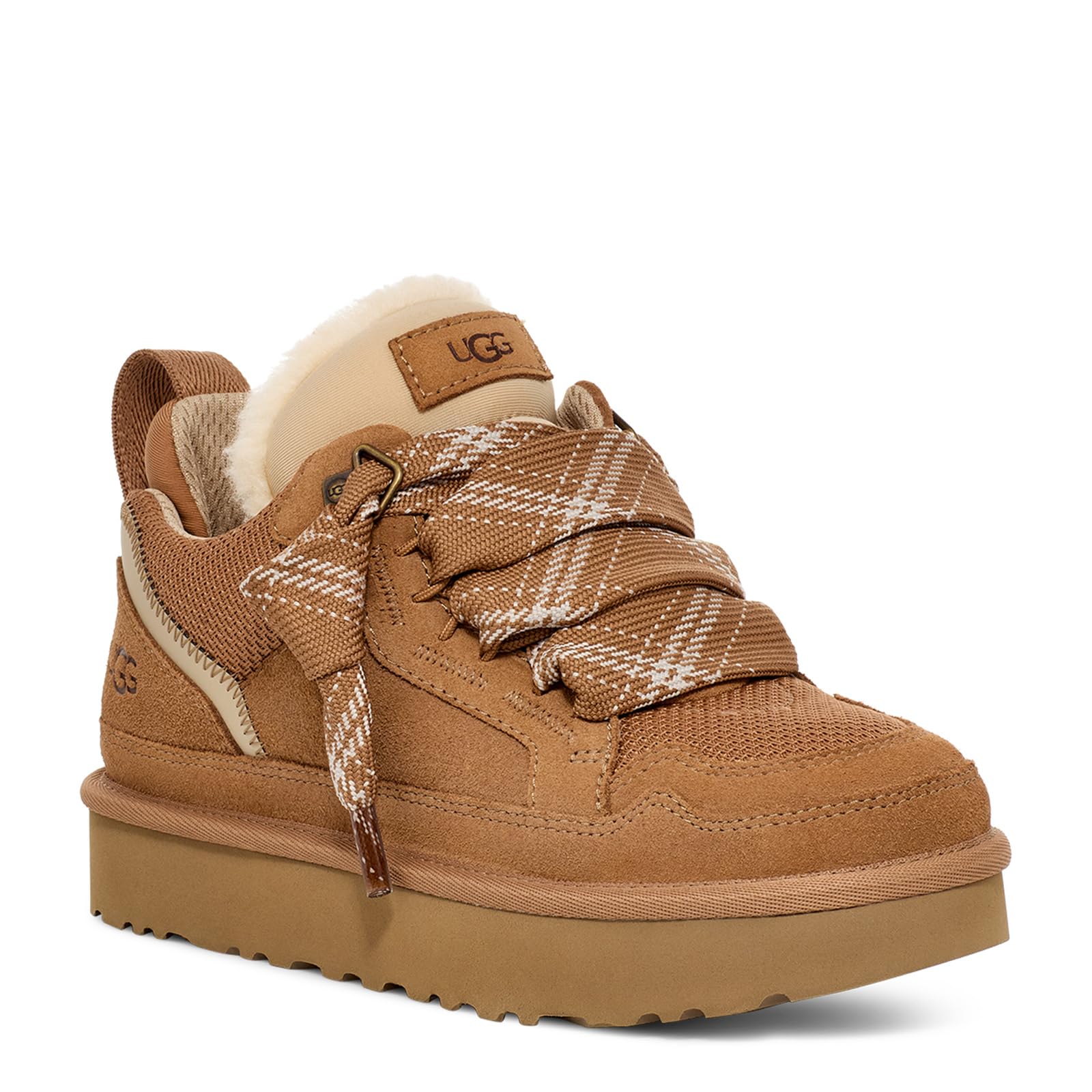 Zapatilla Ugg Lowmel Para Mujer De Gamuza Castaña Con Forro De Lana, Talla 6 - Venta Internacional.