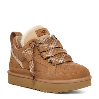 Foto 1 | Zapatilla Ugg Lowmel Para Mujer De Gamuza Castaña Con Forro De Lana, Talla 6 - Venta Internacional.