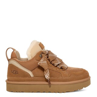 Foto 2 | Zapatilla Ugg Lowmel Para Mujer De Gamuza Castaña Con Forro De Lana, Talla 6 - Venta Internacional.