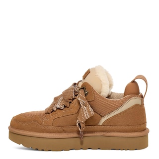 Foto 3 | Zapatilla Ugg Lowmel Para Mujer De Gamuza Castaña Con Forro De Lana, Talla 6 - Venta Internacional.