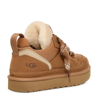 Foto 4 | Zapatilla Ugg Lowmel Para Mujer De Gamuza Castaña Con Forro De Lana, Talla 6 - Venta Internacional.
