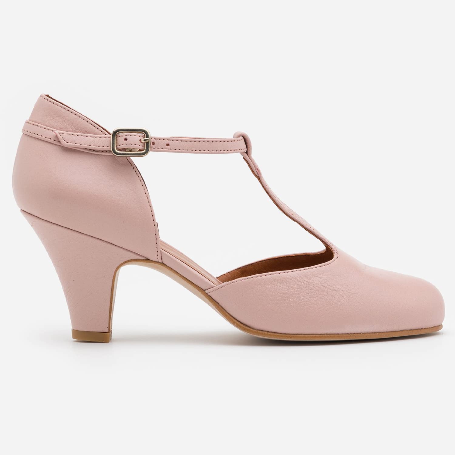 Foto 5 pulgar | Zapatos Moommo Mary Jane De Tacón Bajo Y Grueso Para Mujer, Color Morado - Venta Internacional.