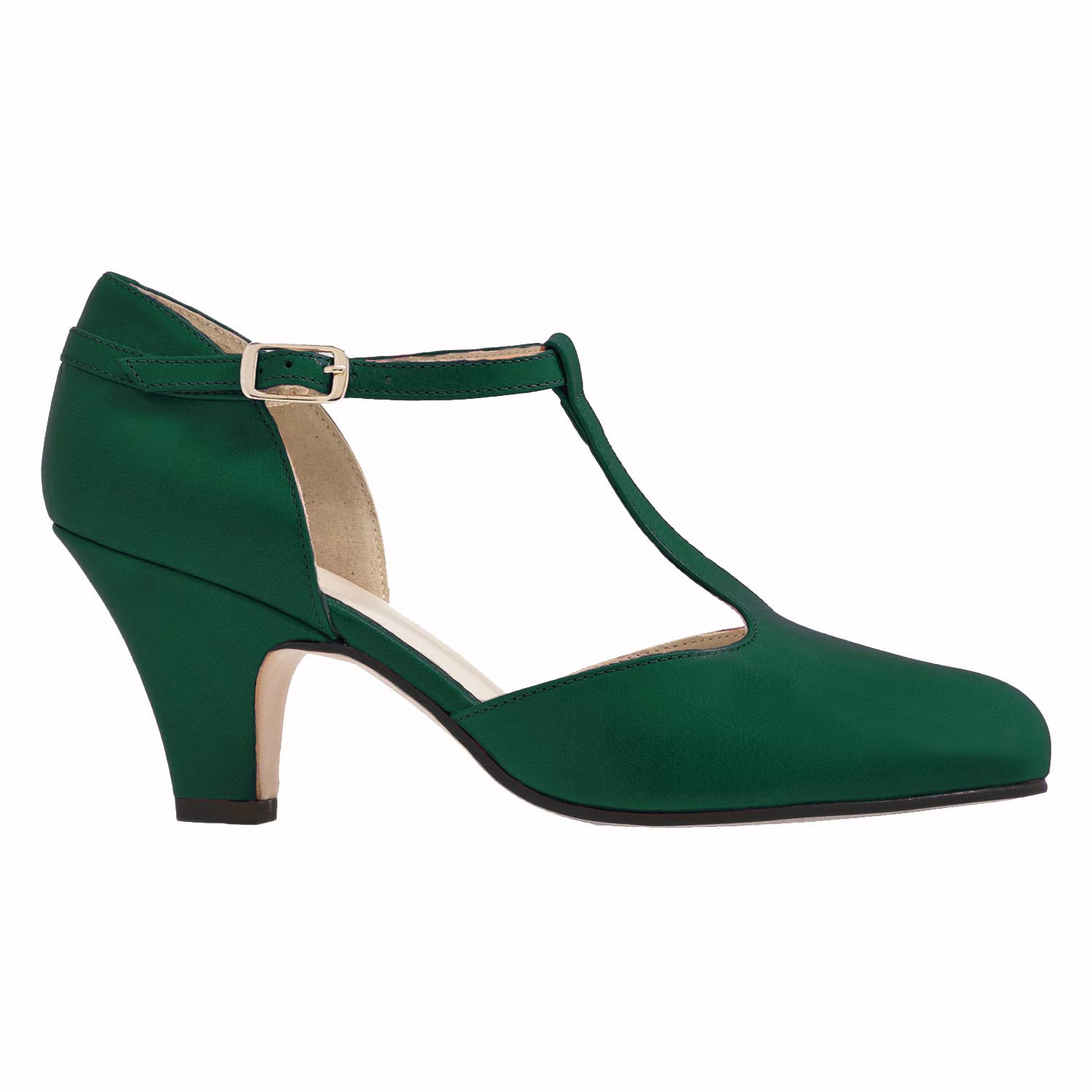 Foto 5 pulgar | Zapatos Moommo Mary Jane Con Tacón De Gatito Verdes Para Mujer - Venta Internacional.