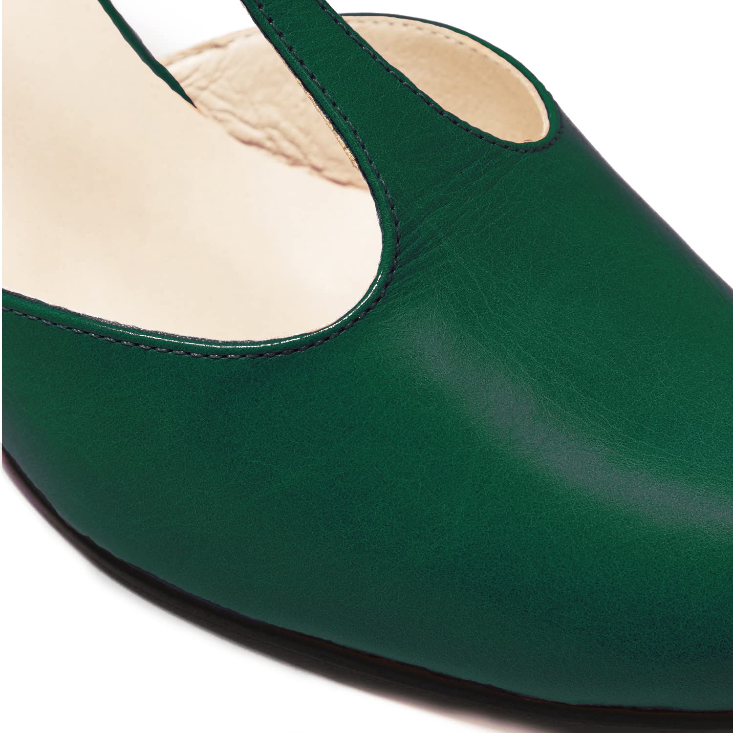 Foto 5 | Zapatos Moommo Mary Jane Con Tacón De Gatito Verdes Para Mujer - Venta Internacional.