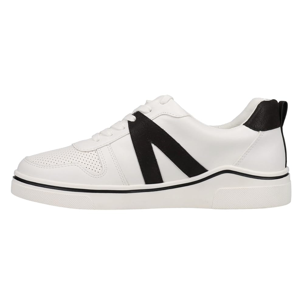Foto 4 pulgar | Zapatillas Mia Alta Con Cordones De Piel Vegana Para Mujer, Blanco/negro 38 - Venta Internacional.