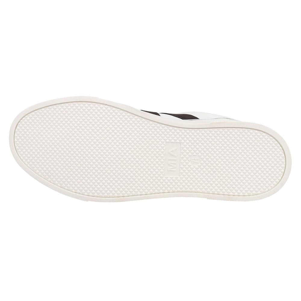 Foto 5 | Zapatillas Mia Alta Con Cordones De Piel Vegana Para Mujer, Blanco/negro 38 - Venta Internacional.