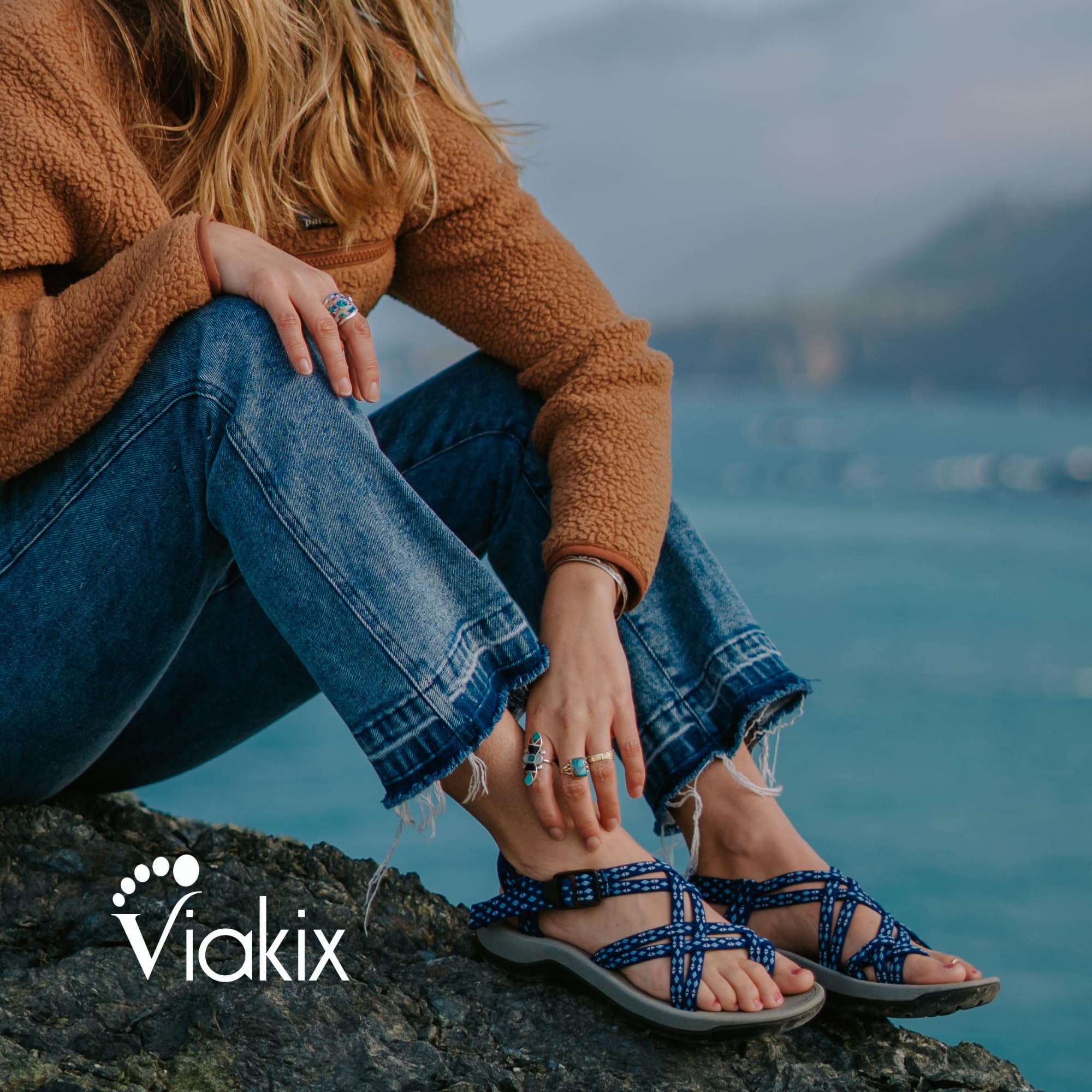 Foto 4 | Sandalias De Senderismo Viakix Siena Para Mujer, Color Blanco, Talla 11 - Venta Internacional.