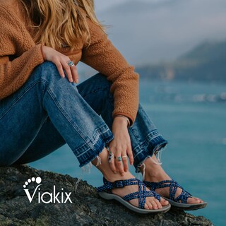 Foto 4 | Sandalias De Senderismo Viakix Siena Para Mujer, Color Blanco, Talla 11 - Venta Internacional.
