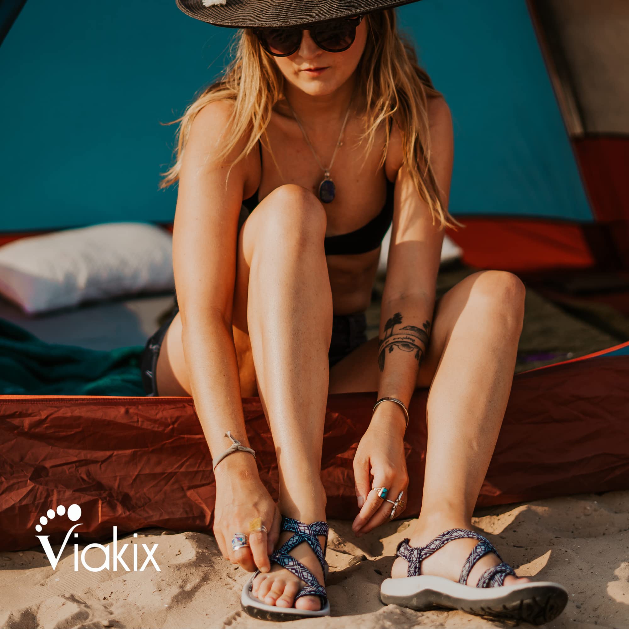 Foto 7 pulgar | Sandalias De Senderismo Viakix Siena Para Mujer, Color Blanco, Talla 11 - Venta Internacional.