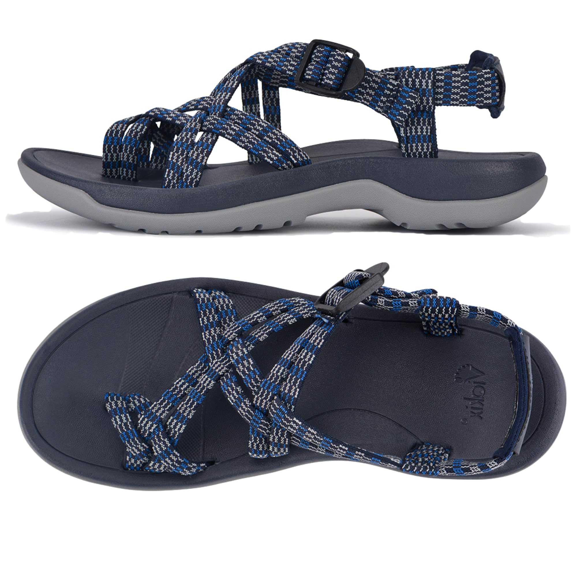 Foto 2 pulgar | Sandalias De Senderismo Viakix Acadia Para Mujer, Color Azul, Talla 10 - Venta Internacional.