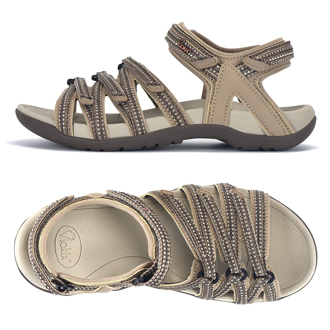 Foto 2 pulgar | Sandalia Deportiva Viakix Acadia Para Mujer Beige Talla 9 - Venta Internacional.