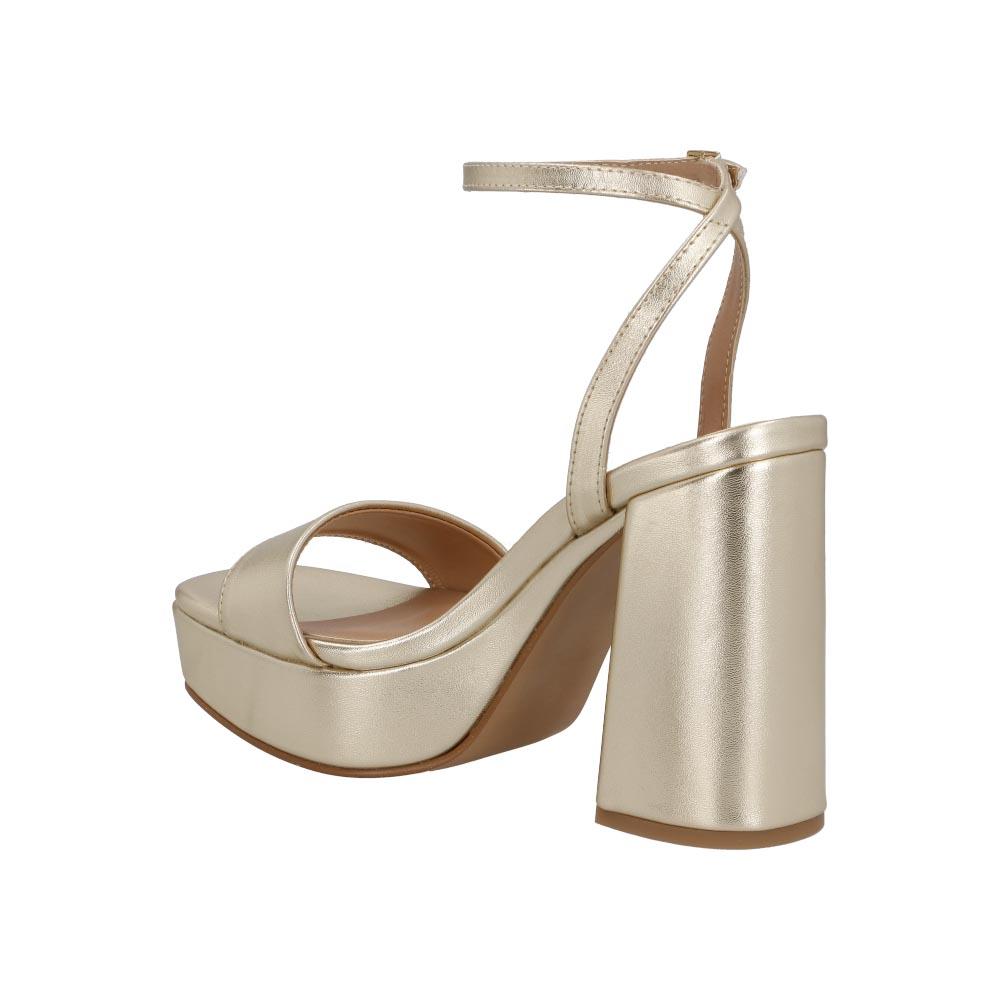 Foto 5 pulgar | Zapatilla Mujer Kipon Vestir Dama Tacon Dorado