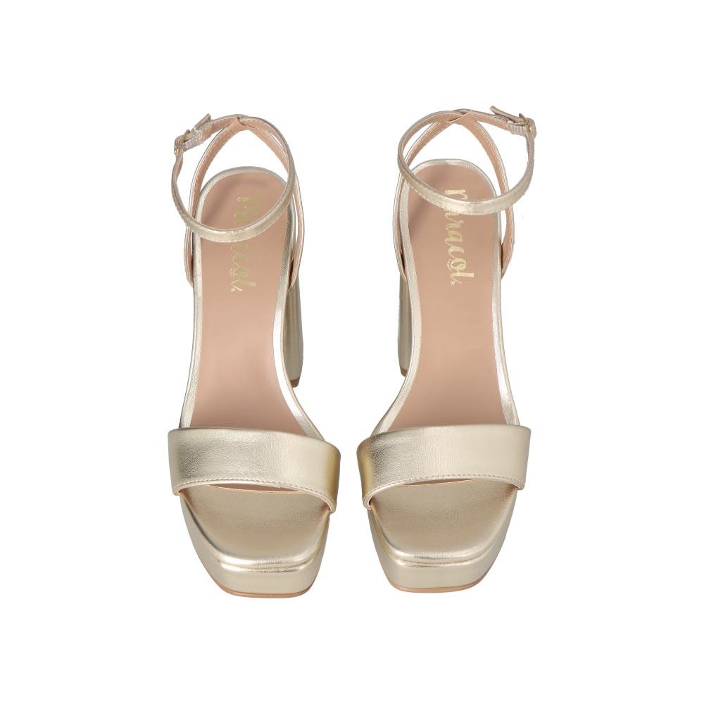 Foto 7 pulgar | Zapatilla Mujer Kipon Vestir Dama Tacon Dorado
