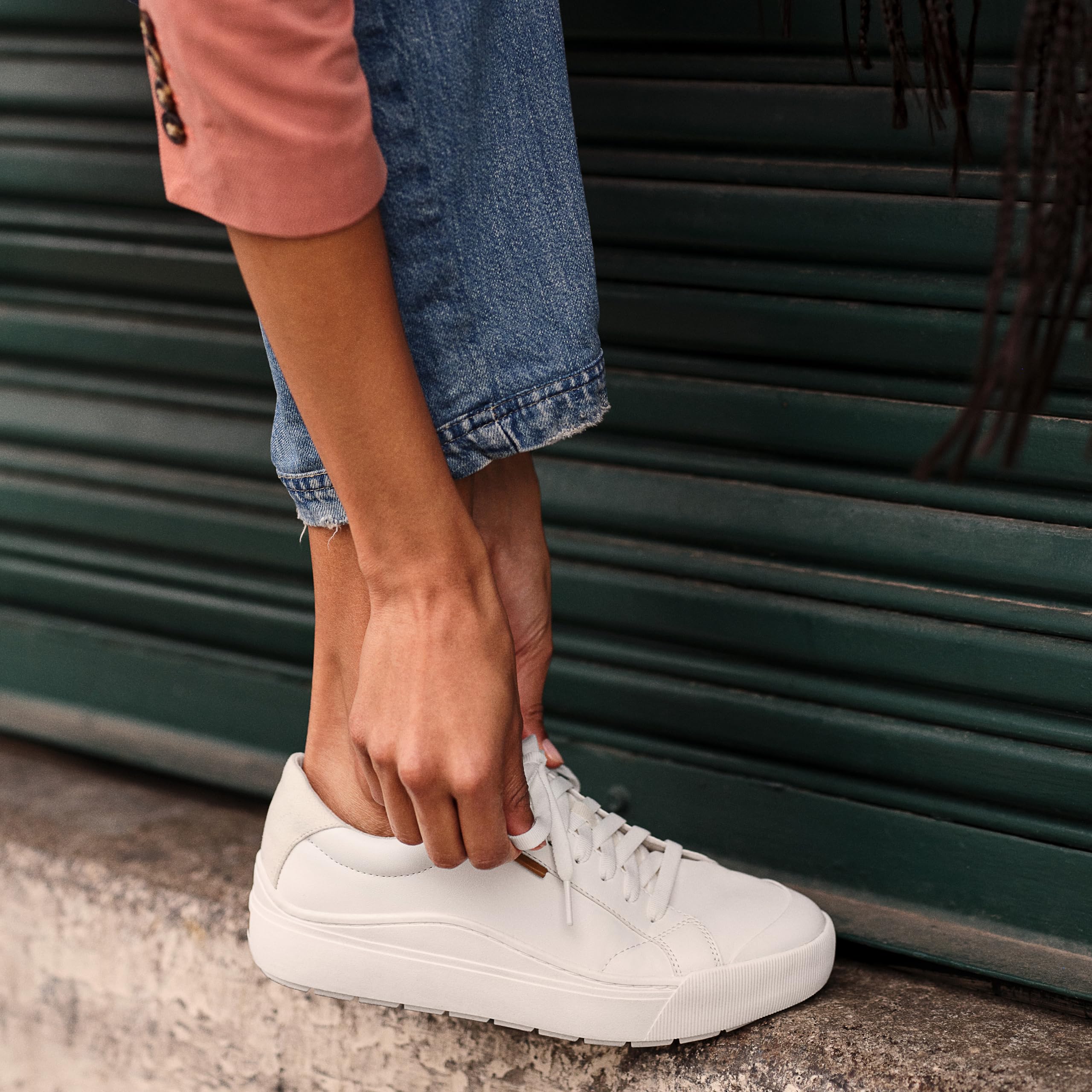 Foto 3 pulgar | Zapatilla Dr. Scholl's Time Off Platform Slip On Blanco/verde - Venta Internacional.