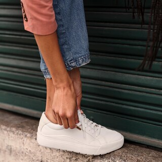 Foto 2 | Zapatilla Dr. Scholl's Time Off Platform Slip On Blanco/verde - Venta Internacional.