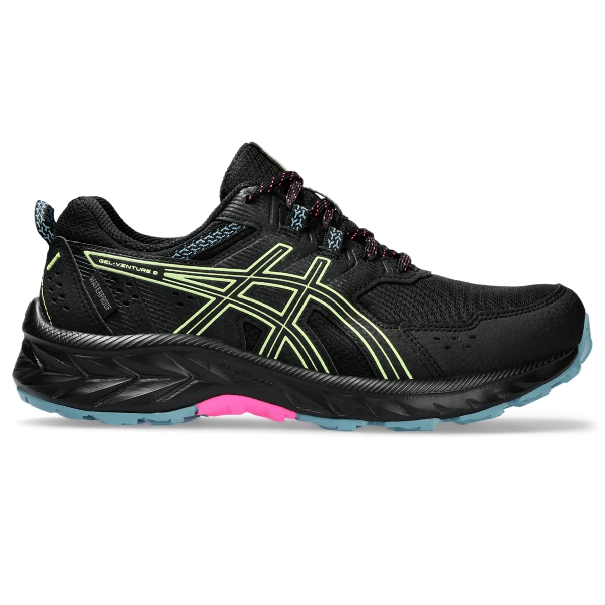 Zapatillas Para Correr Asics Gel-venture 9 Impermeables Para Mujer, Negras - Venta Internacional.