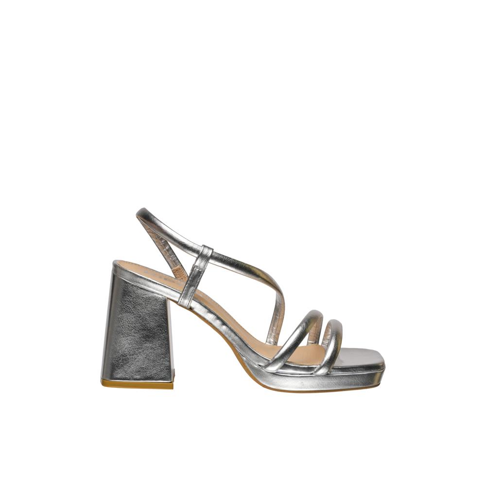Zapatilla Kipon Mujer Tacon Glam Rebelde Plateado