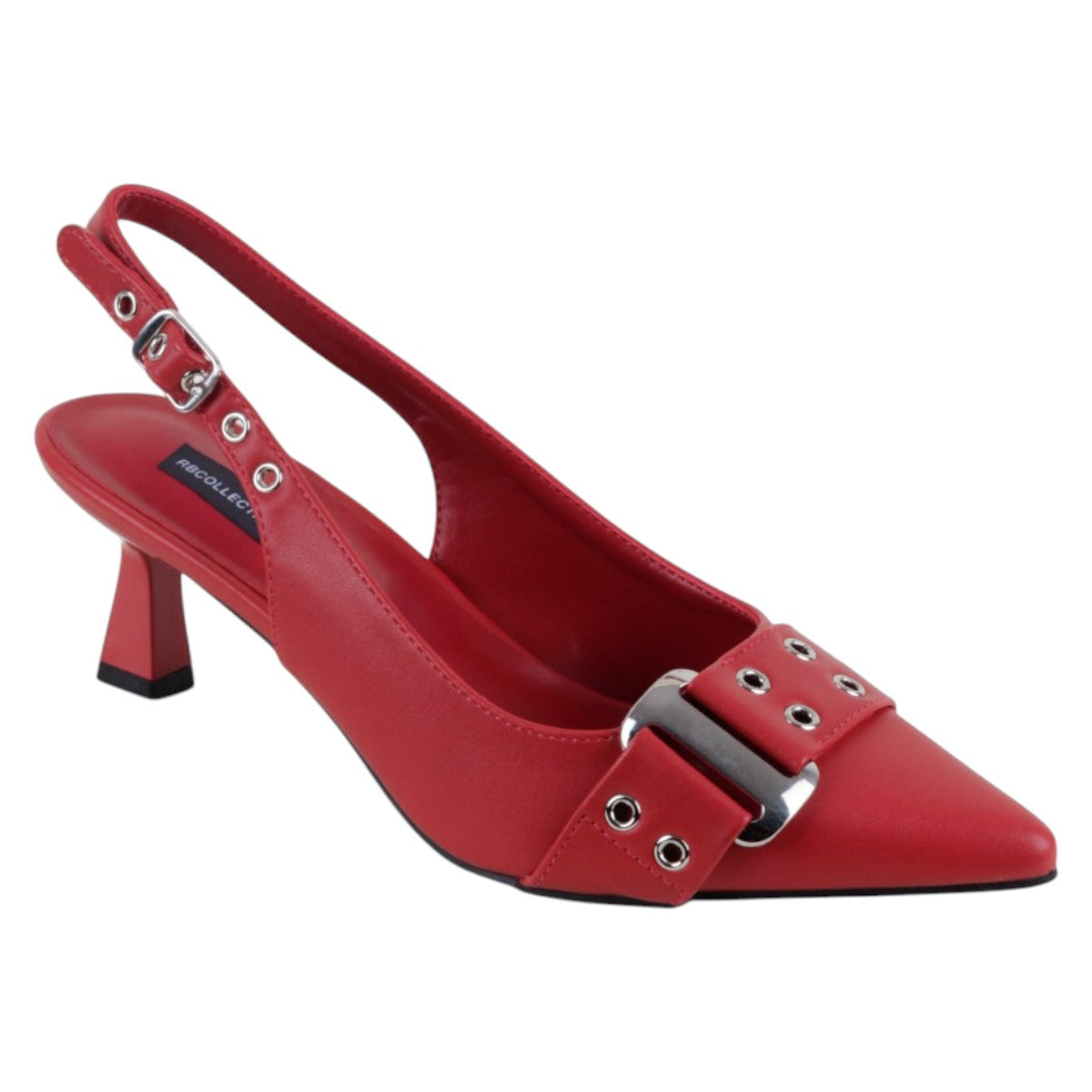 Zapatillas Exterior Piel Vegana Color Rojo Para Mujer De Rbcollection