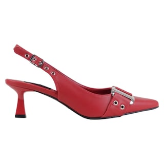 Foto 2 | Zapatillas Exterior Piel Vegana Color Rojo Para Mujer De Rbcollection