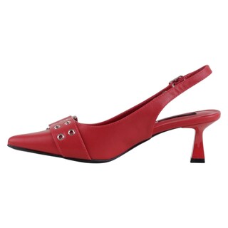 Foto 3 | Zapatillas Exterior Piel Vegana Color Rojo Para Mujer De Rbcollection