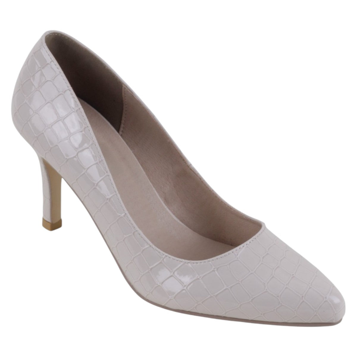 Foto 1 | Zapatillas Exterior Charol Color Blanco Para Mujer De Rbcollection