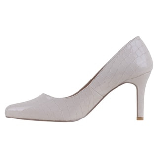 Foto 3 | Zapatillas Exterior Charol Color Blanco Para Mujer De Rbcollection