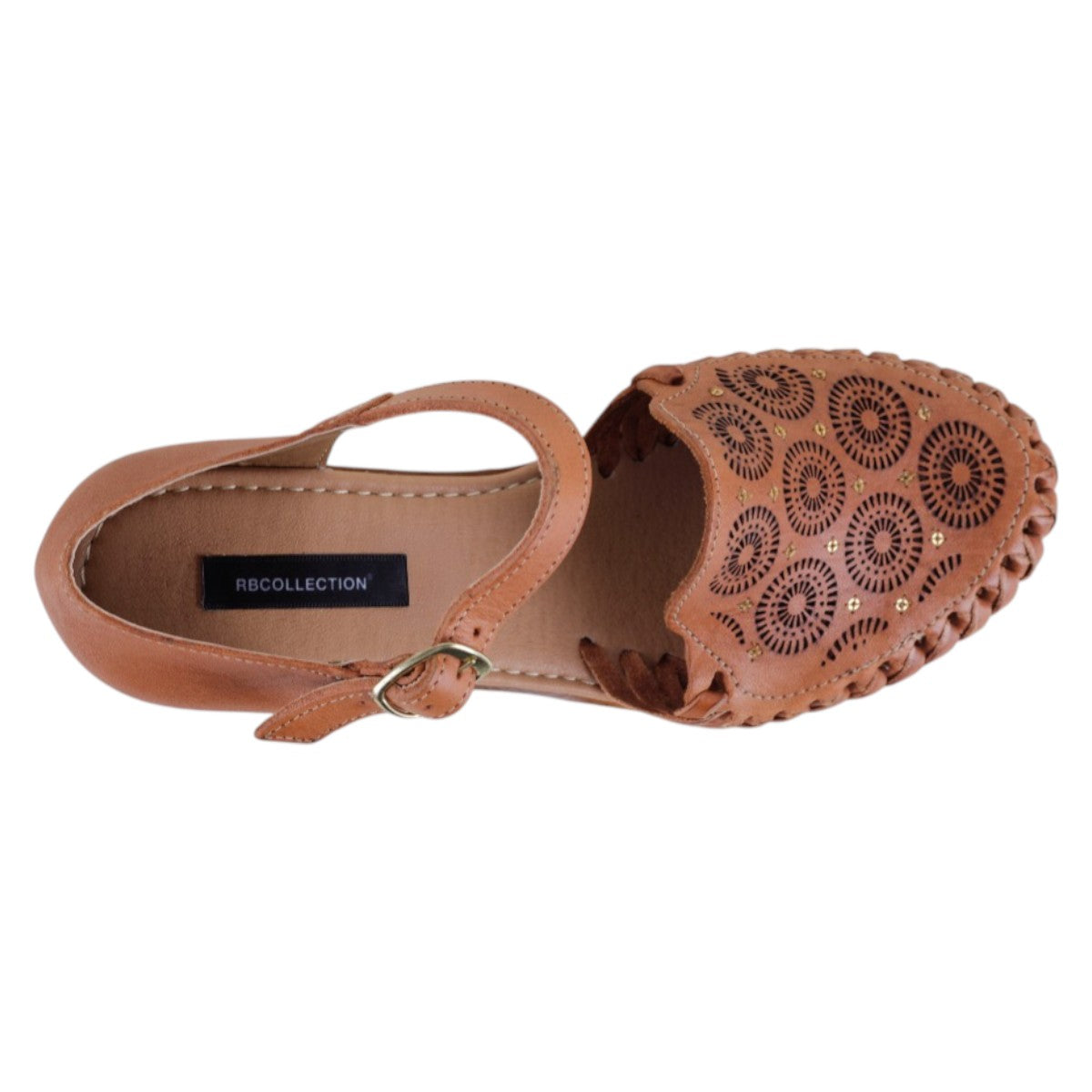 Foto 4 pulgar | Tacón Puente Exterior Piel Color Café Para Mujer De Rbcollection