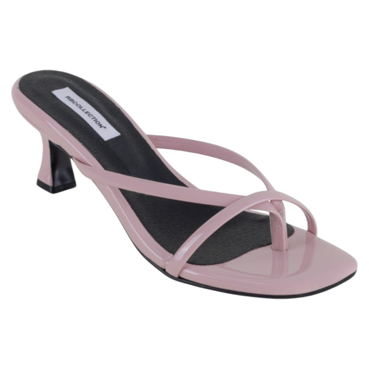 Foto 1 | Sandalia Con Tacón Exterior Charol Color Rosa Para Mujer De Rbcollection
