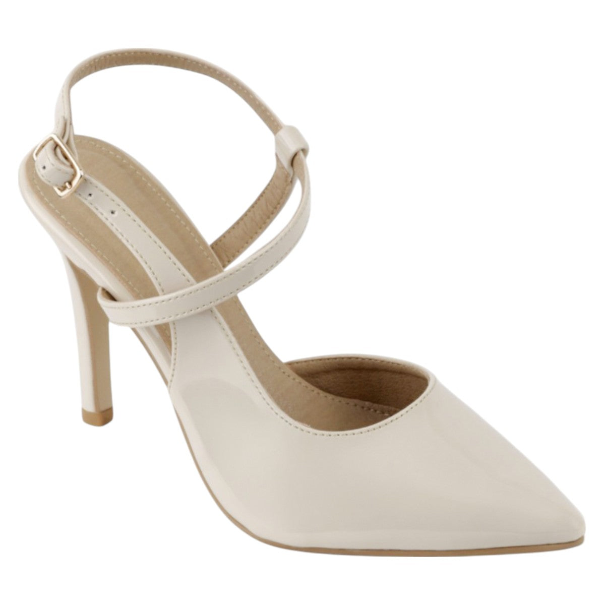 Zapatillas Exterior Charol Color Beige Para Mujer De Rbcollection