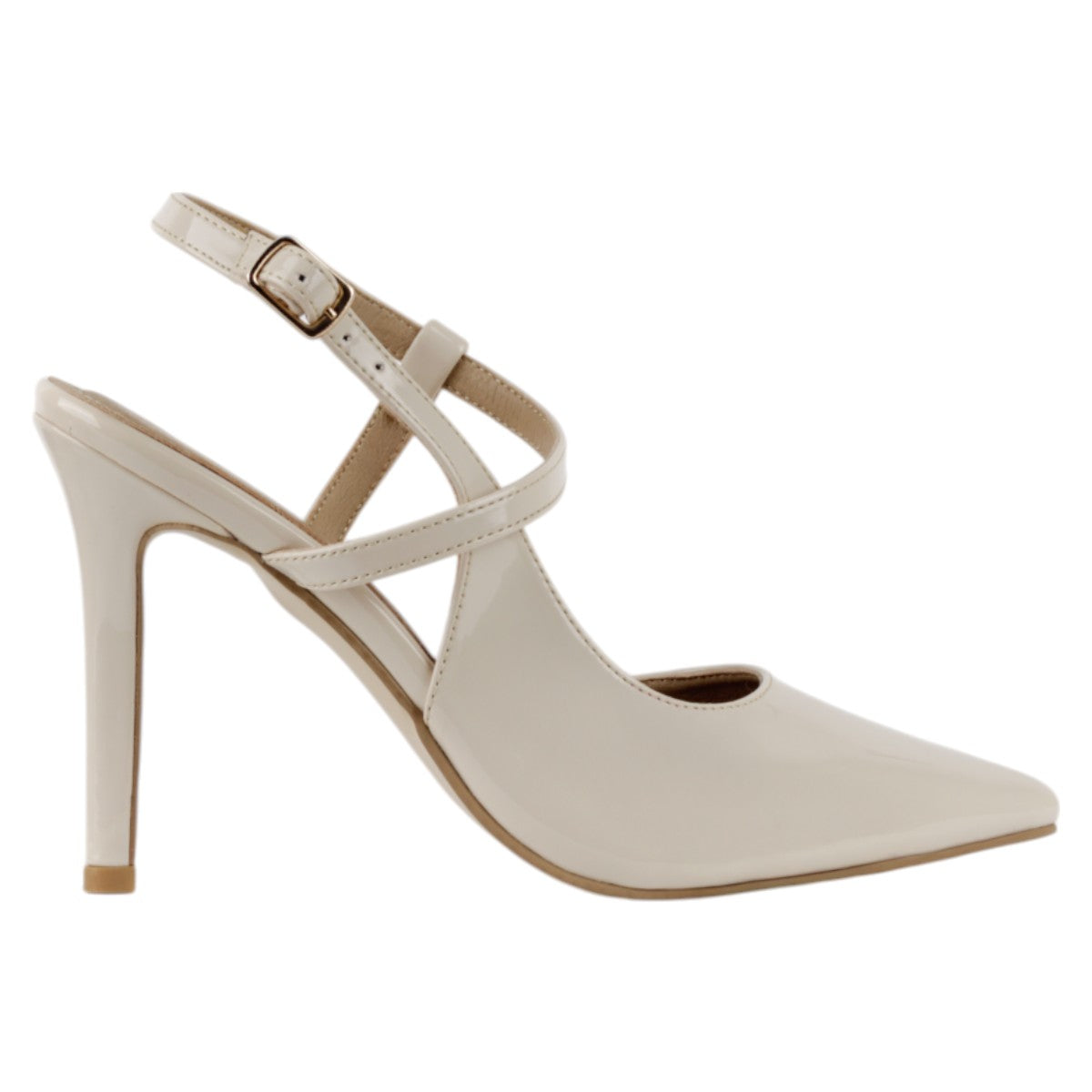 Foto 3 pulgar | Zapatillas Exterior Charol Color Beige Para Mujer De Rbcollection