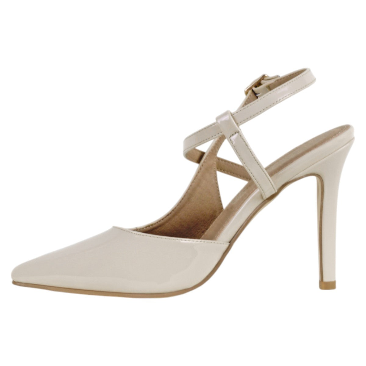 Foto 4 pulgar | Zapatillas Exterior Charol Color Beige Para Mujer De Rbcollection