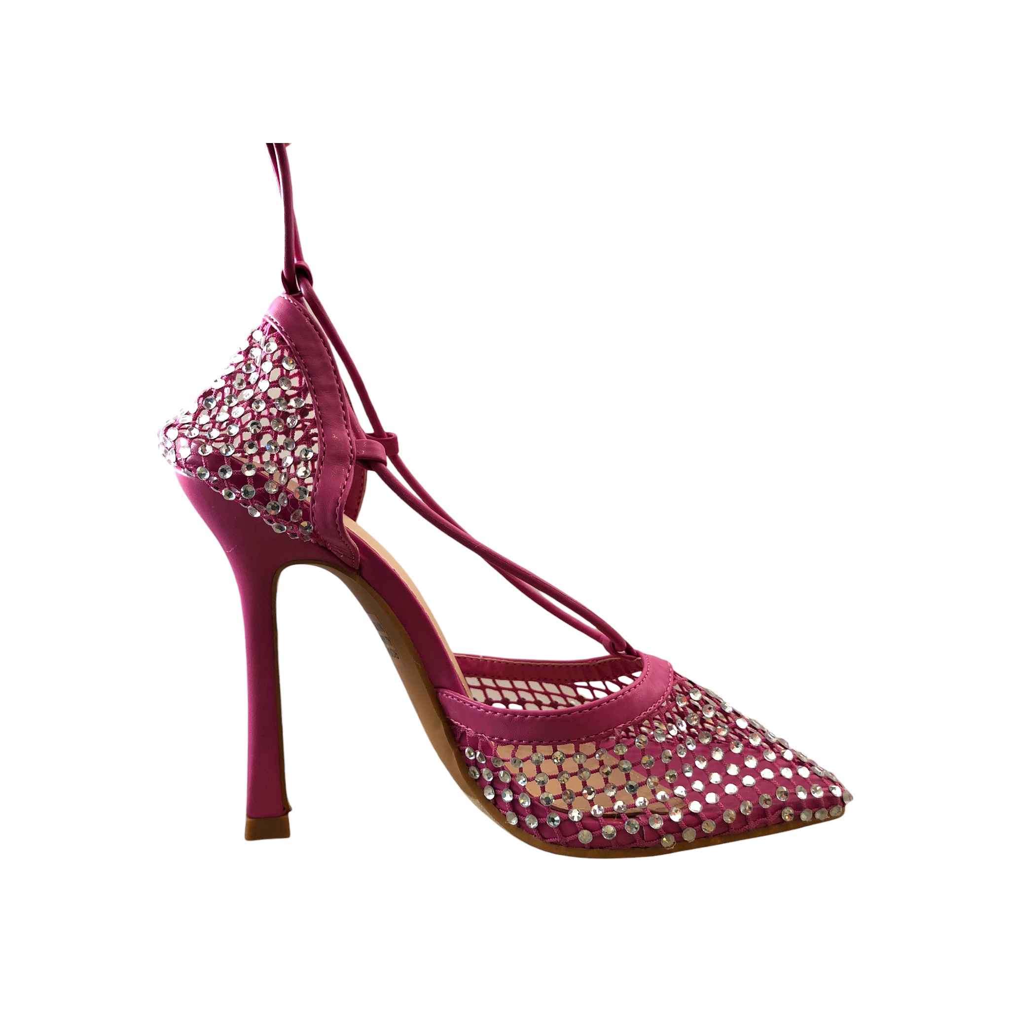 Foto 2 pulgar | Zapatillas Malla con Cristales Mixx Shuz Fucsia