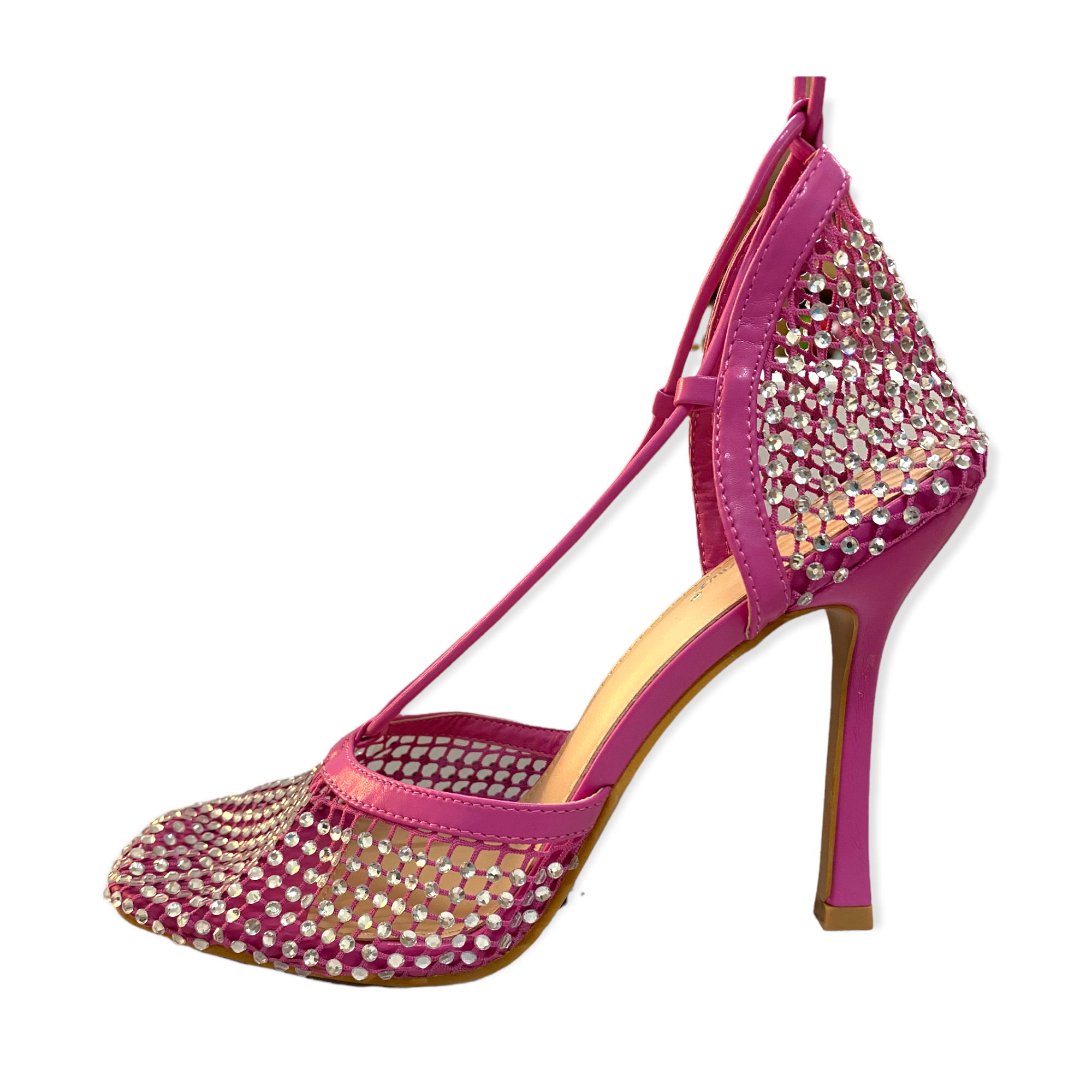 Foto 3 pulgar | Zapatillas Malla con Cristales Mixx Shuz Fucsia