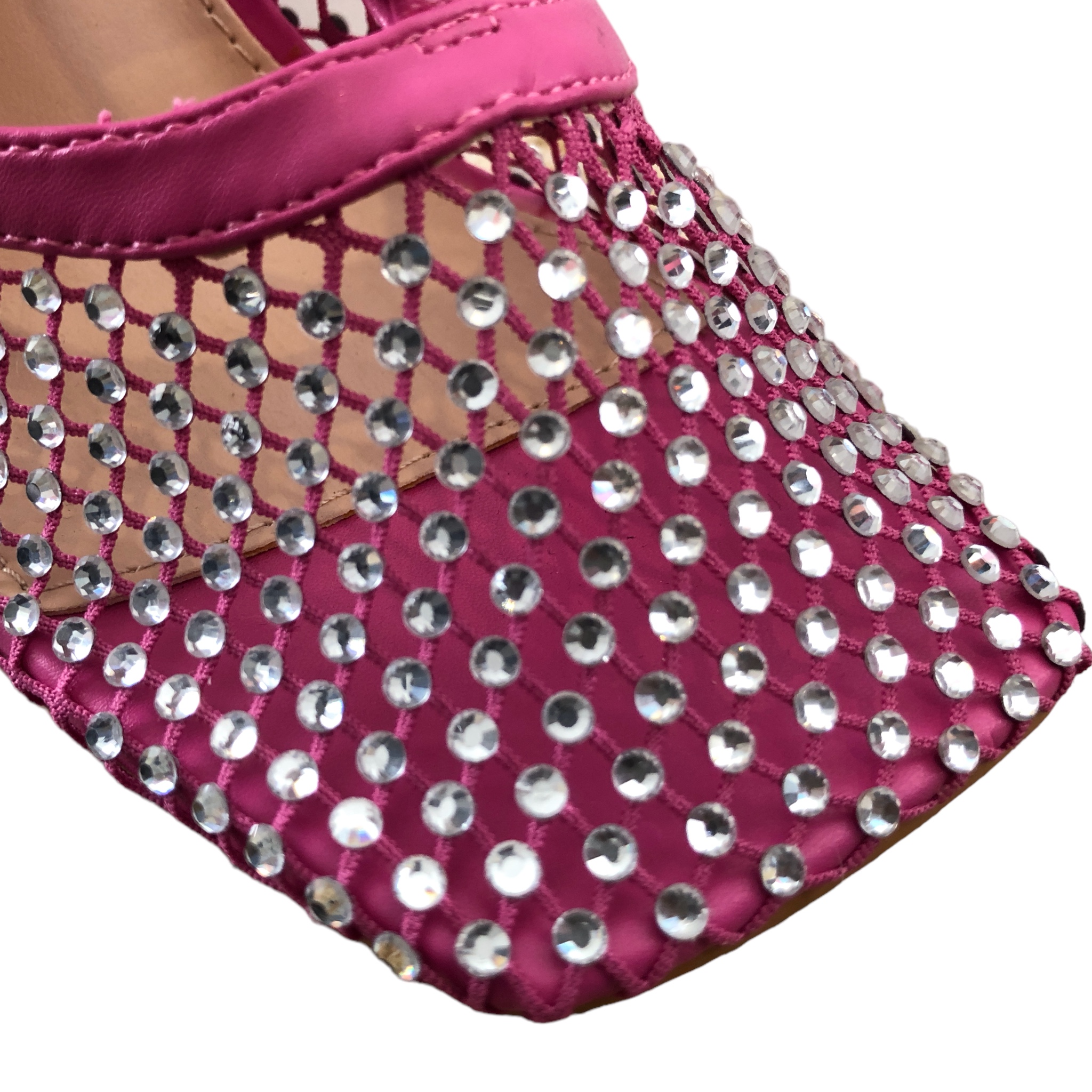 Foto 5 pulgar | Zapatillas Malla con Cristales Mixx Shuz Fucsia