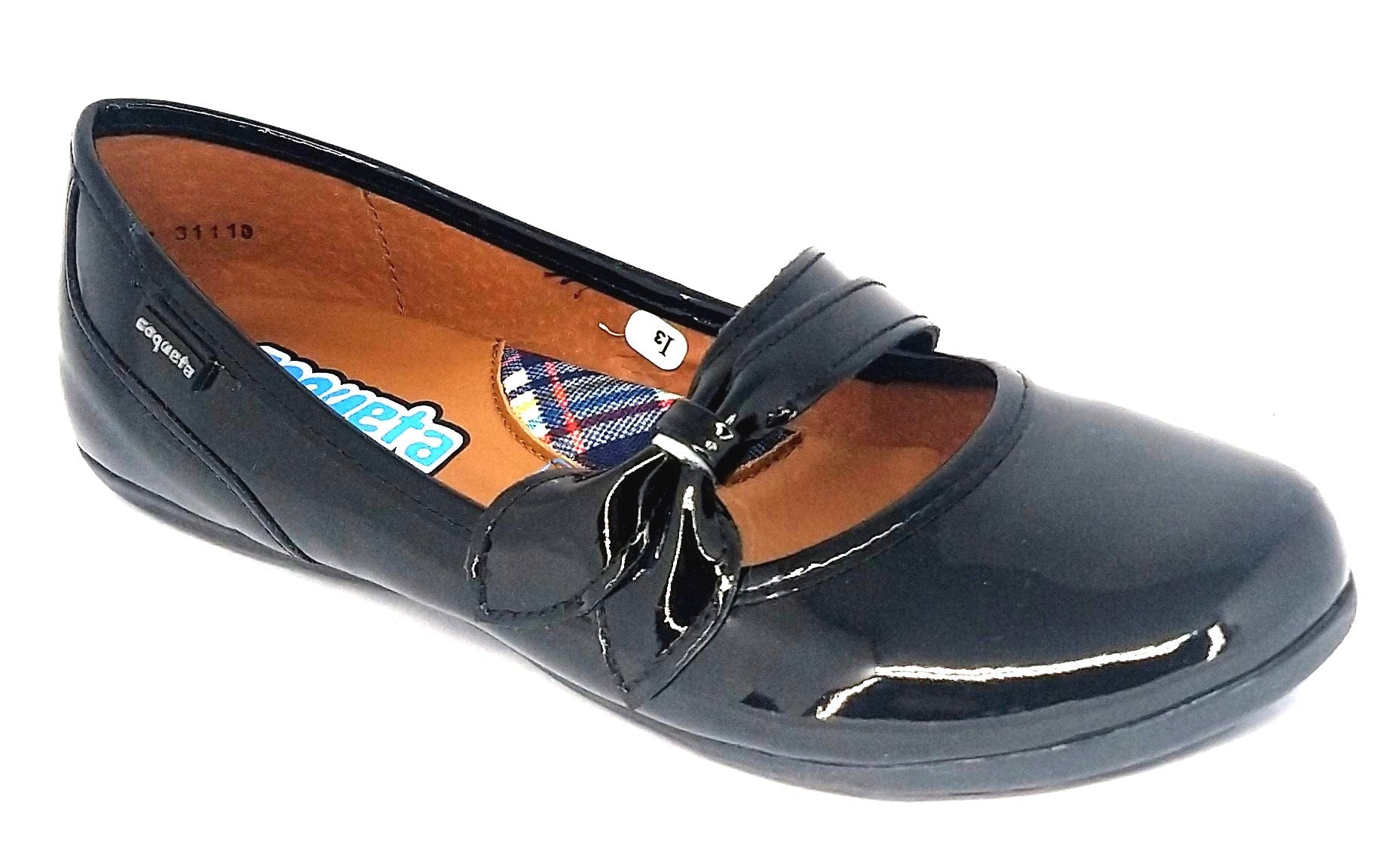 Flats Coqueta 31110-C Negros para Niña