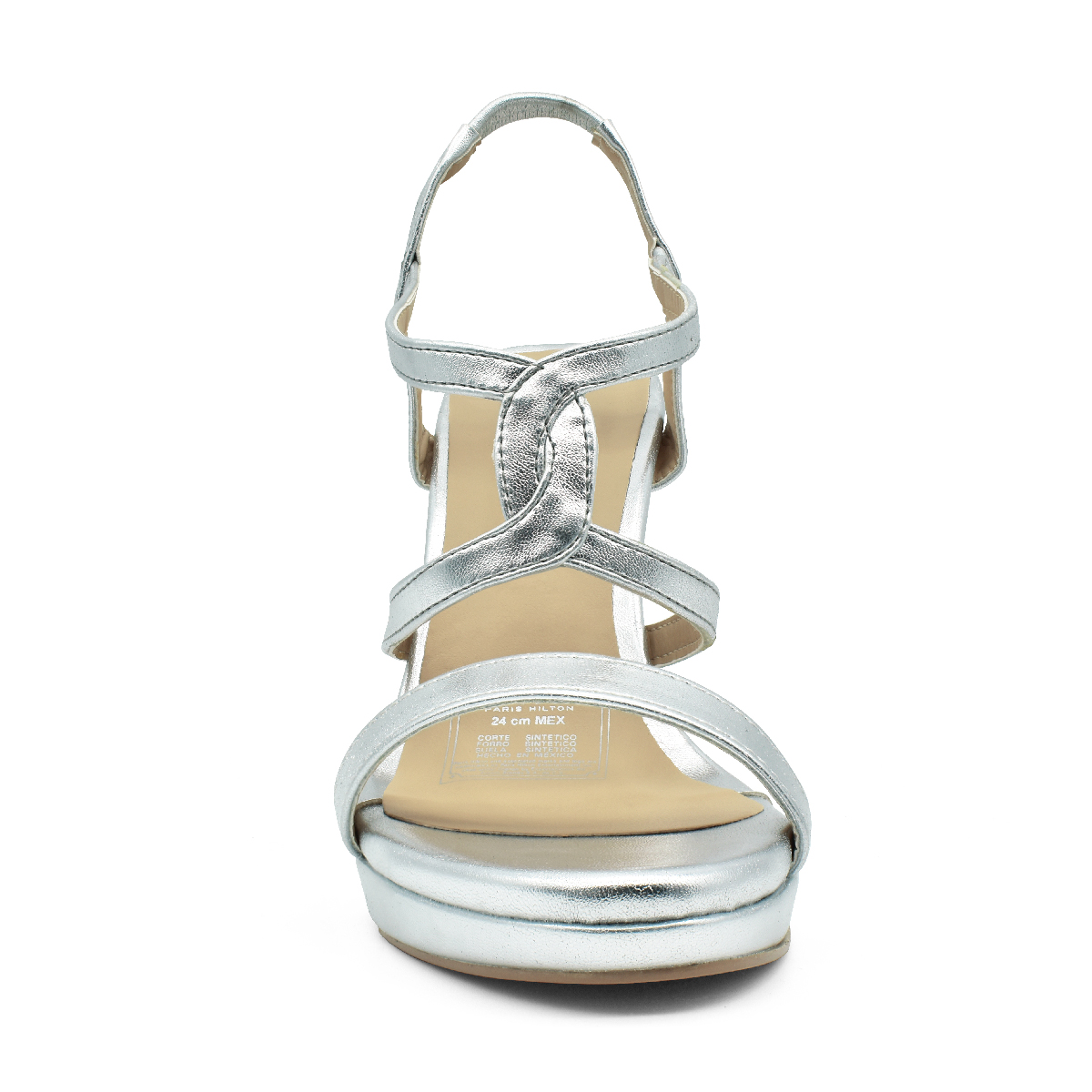 Foto 4 pulgar | Zapatillas Paris Hilton Plateadas para Mujer