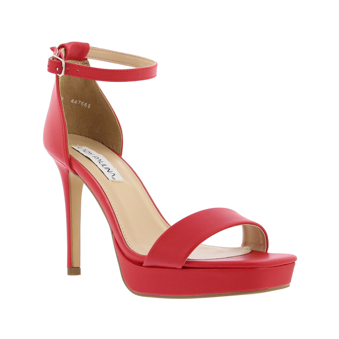 Tacón Alto Lady Paulina Minerva 26209 color Rojo para Mujer