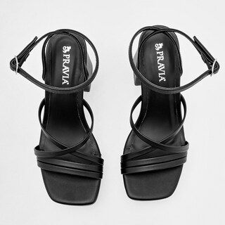 Foto 3 | Sandalias para Mujer Pravia Negras con Cordones
